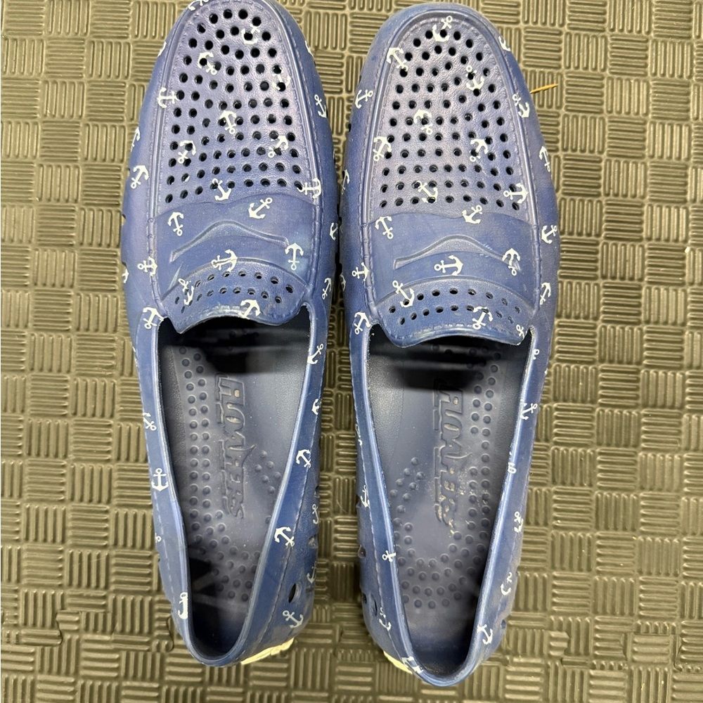 Men’s Floafers - Blue Anchor Pattern Loafers - Size 13 - Like New